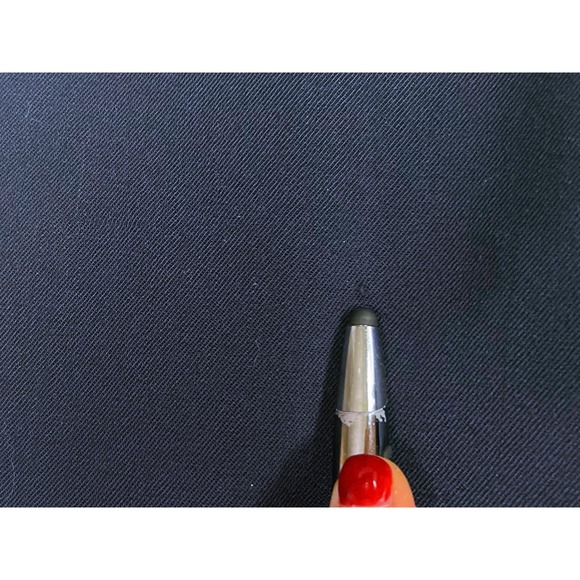 VINTAGE CHRISTIAN DIOR Pencil Skirt Navy Wool Pleats Back Lined Zipper USA 10 - Picture 4 of 10